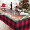 christmas design checkered printed table cloth tablecloth