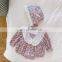2020 Autumn Baby Girl Lace V-neck Rural Style Long-sleeved Jumpsuit