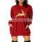 LAITE D2168 best sellers fashion women hoodies dress Christmas printed hoodies dresses for women