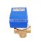 Electric 3 way ball valve dc6v water valve with dc motor electric actuator for heating