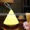 Tapered LED USB charging decorative mood lamp simple white Conical desktop night light for home