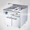Hotel Restaurant Commercial Cooking Equipment Vertical 2-Tank Gas Fryer With Cabinet