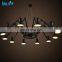 Modern Retractable black wrought Iron spider shape decorative led chandelier pendant light