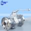 Flange End Floating Ball PTFE Sealing 2pc Stainless Steel Ball Valve With Handle