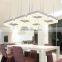 creative three heads LED ABS modern restaurant bedroom acrylic pendant light