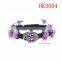 Fashion punk rock crystal jewelry golden rhinestone skull bracelet