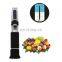 Handheld Digital Brix Refractometer Fruits Cutting Fluid Refractometer 0-20% Brix