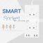 FRANKEVER iPhone Android Smartphone Control 6AC Electric Outlets WiFi Smart White Power Strip With 4 USB Charging Ports