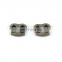 Two holes flat metal alloy mushroom bungee cord end stopper