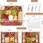 Amazon hot sale wooden cheese board and knife sets acacia charcuterie boards serving tray with double side marble slab