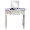 Modern white dressing table with 1 mirrors and 2 drawers for Woman