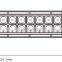 LED6-72 LED light bar 72w 4320lm 14inch combo beam Double row for auto Automotive lighting system work light E pistar LANTSUN