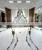 luxury high quality natural white marble with black veins panda white marble tiels for living room background wall panel