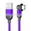 New Arrival 2M 3A Fast Charging 180  rotation  usb cable data cable for Android  phone