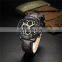 NAVIFORCE 9197L Men Watch Quartz AnalogTop Brand Luxury Fashion Watch Leather LCD Sport Wrist Watch