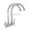 Modern Hotel Basin Faucets High Quality Stainless Steel Double Handle Cold Hot Mixer Chrome Basin Faucet Tap
