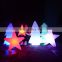 wireless Christmas lights /RGB color changing battery powered mini wireless led flood Christmas star tree light