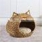 Hot Sale Basket for Cats, Cat Furniture, Water Hyacinth Cushioned Pet Bed Wholesale Made in Vietnam