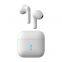 Fones de ouvido TWS mini sem fio Bluetooth 5.0 com controle tátil handsfree e caixa de couro