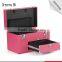 Hot sale portable small size acrylic cosmetic case with double open stype