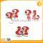 Fashion multifunctional red reflective car decoration sticker silver plating warning safety reflector