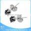 ZS20122 wholesale surgical steel zircon earring single stone gold stud earrings