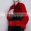 QD80708 Fashion Fur Dress Wholesale Red Top Grade Mink Fur Coat For Woman