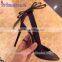 Wholesale OEM ODM Pointed toe ladies high heel shoes leather spring sandals nice women shoes for 2016