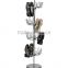 Metal retail shopping rotating shoe rack display 5 tier