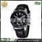 Chronograph SS Genuine Leather Sport Men Watch