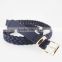 Classic women braided belt with high quality PU leather in yiwu