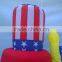 PATRIOTIC INFLATABLE 6' UNCLE SAM HOLDING AMERICAN FLAG WITH BALD EAGLE