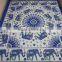 modern elephant printed tapestry indian