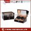 Luxury watch winding box&case, wholesale wooden and velvet, MABUCHI motor, 2 watch display