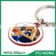 China Supplier metal two sided canada sports printed basketball key ring