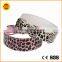 leopard print plain leather greyhound collars for dogs