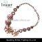 fashion jewelry wholesale red resin flower chain choker necklace jewelry 2016