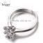 fashion jewelry top design wholesale flower shape diamond cooper cuff ring