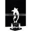 Alloy golden star with black crystal base metal trophy