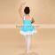 girls ballet leotard with lace skirt,children camisole ballet tutu,kids blue pink leotard dancewear