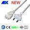 Led pendant light 250V 2.5A AC power cord mikro-stecker Euro plug to 250MP male connector