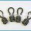 Colorful Survival Paracord Cobra Weaving Monkey Fist Zipper Puller Handmade Rope Zipper Puller