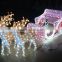 2016 Christmas Theme Park Outdoor Decoration Christmas Reindeer Light Carriage