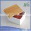 Countertop Ceramic Salt Box with Bamboo Lid