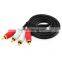 3.5mm AUX 2rca plug audio and video Cable