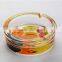 round shape glass ashtray with decal for wholesale