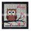 Burlap Wall Art Decoration Black Wood Frame Printing