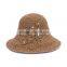 Wholesale fashion wide brim weaving straw hat for summer