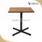 Wholesale cheap western table stainless steel base fast food restaurant dining table