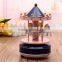 wooden mechanism carousel music box